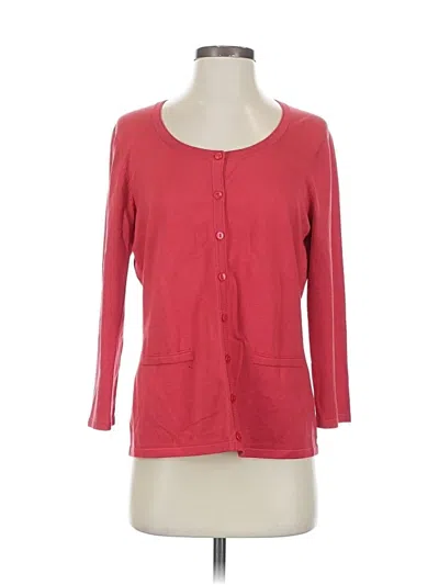 Pre-owned Talbots Cardigan Sweater In Red