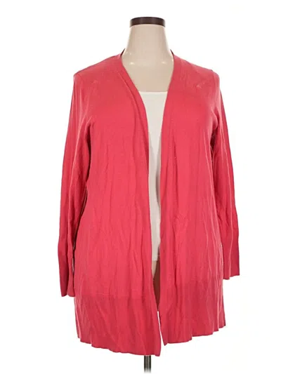 Pre-owned Talbots Cardigan Sweater In Red