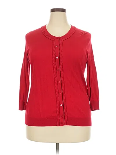 Pre-owned Talbots Cardigan Sweater In Red