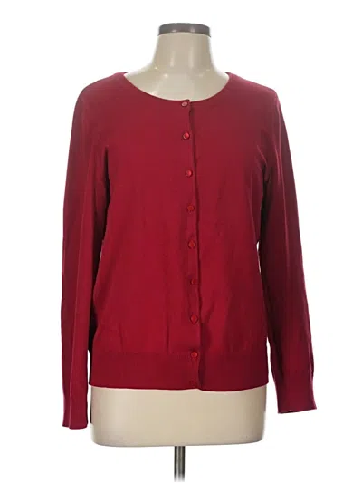 Pre-owned Talbots Cardigan Sweater In Red