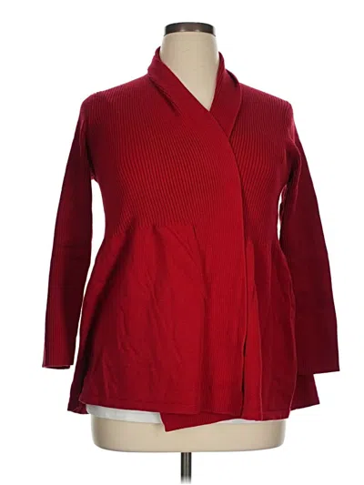 Pre-owned Talbots Cardigan Sweater In Red