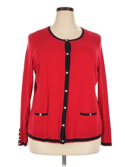Pre-owned Talbots Cardigan Sweater In Red