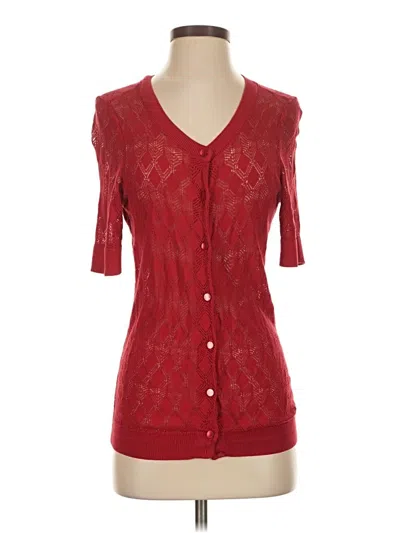 Pre-owned Talbots Cardigan Sweater In Red