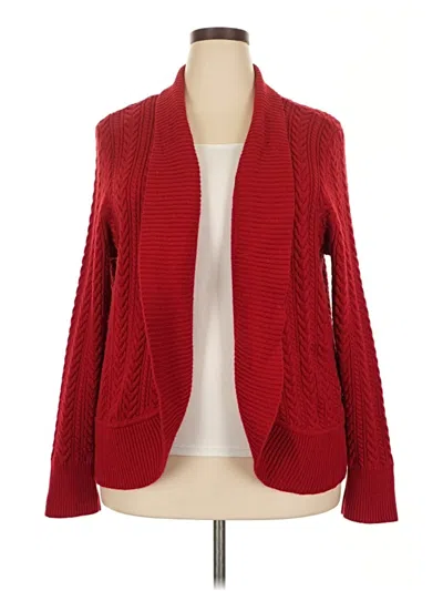 Pre-owned Talbots Cardigan Sweater In Red