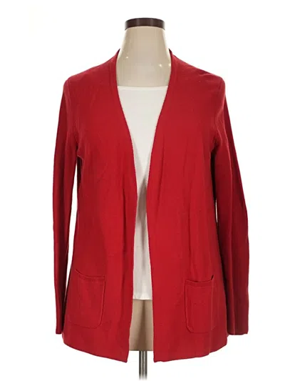 Pre-owned Talbots Cardigan Sweater In Red