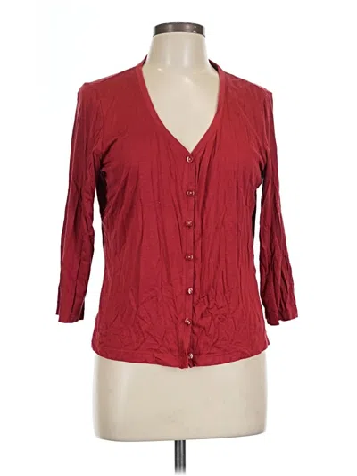 Pre-owned Talbots Cardigan Sweater In Red