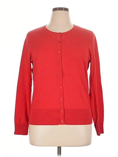 Pre-owned Talbots Cardigan Sweater In Red