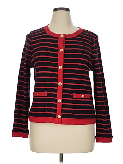 Pre-owned Talbots Cardigan Sweater In Red