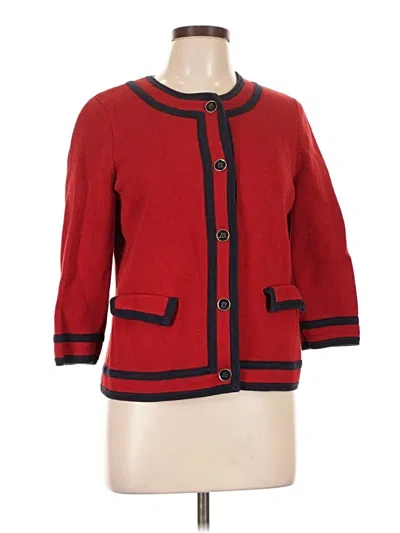 Pre-owned Talbots Cardigan Sweater In Red