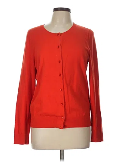 Pre-owned Talbots Cardigan Sweater In Red