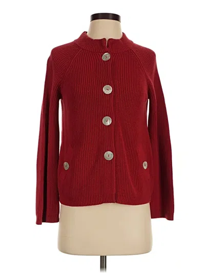 Pre-owned Talbots Cardigan Sweater In Red