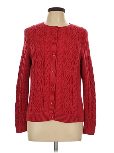 Pre-owned Talbots Cardigan Sweater In Red