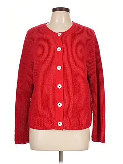 Pre-owned Talbots Cardigan Sweater In Red