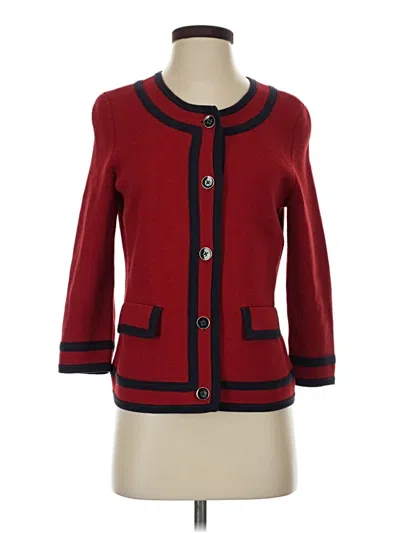 Pre-owned Talbots Cardigan Sweater In Red