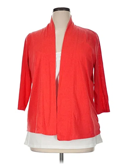 Pre-owned Talbots Cardigan Sweater In Red