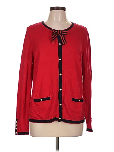Pre-owned Talbots Cardigan Sweater In Red