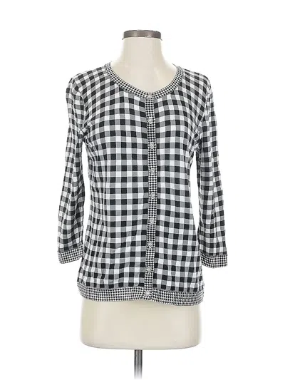 Pre-owned Talbots Cardigan Sweater In Silver