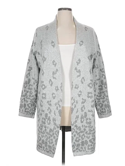 Pre-owned Talbots Cardigan Sweater In Silver