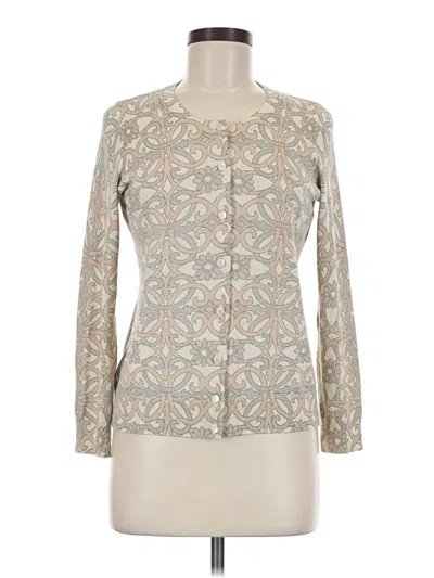 Pre-owned Talbots Cardigan Sweater In Silver