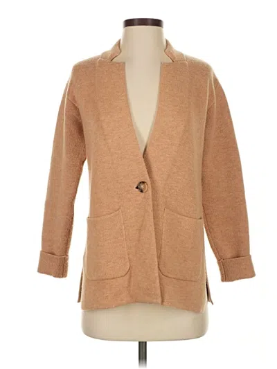 Pre-owned Talbots Cardigan Sweater In Tan