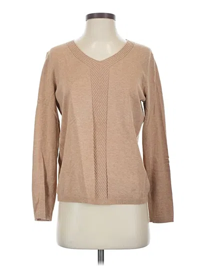 Pre-owned Talbots Cardigan Sweater In Tan