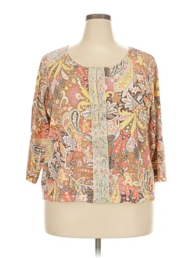 Pre-owned Talbots Cardigan Sweater In Tan