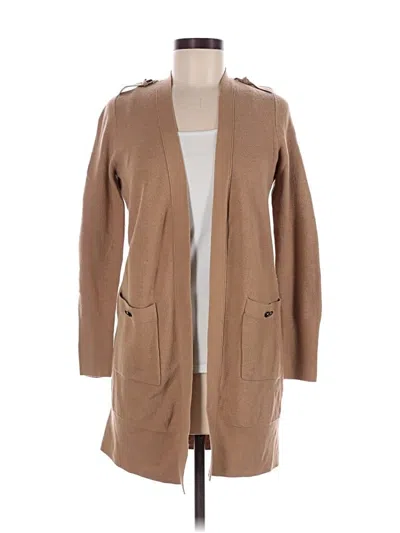Pre-owned Talbots Cardigan Sweater In Tan