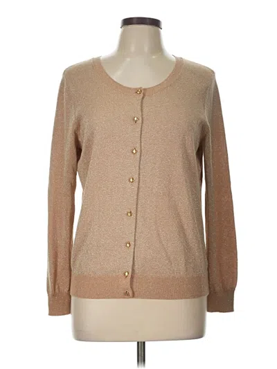 Pre-owned Talbots Cardigan Sweater In Tan