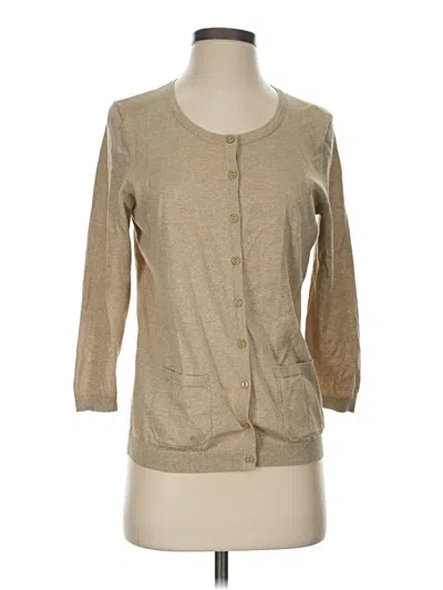 Pre-owned Talbots Cardigan Sweater In Tan