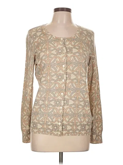 Pre-owned Talbots Cardigan Sweater In Tan