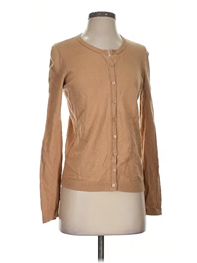 Pre-owned Talbots Cardigan Sweater In Tan