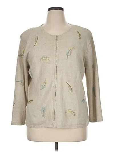 Pre-owned Talbots Cardigan Sweater In Tan