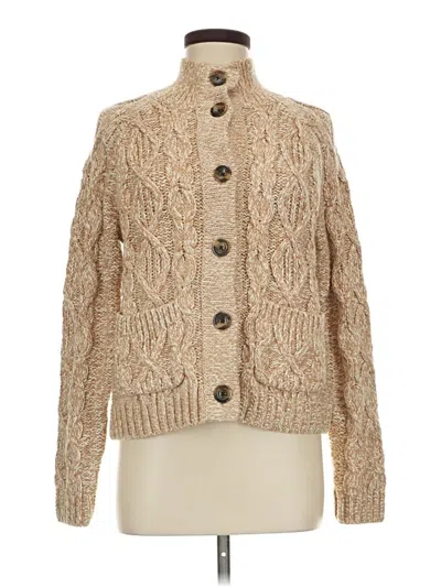 Pre-owned Talbots Cardigan Sweater In Tan