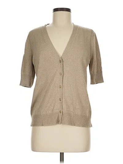 Pre-owned Talbots Cardigan Sweater In Tan