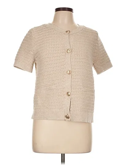Pre-owned Talbots Cardigan Sweater In Tan