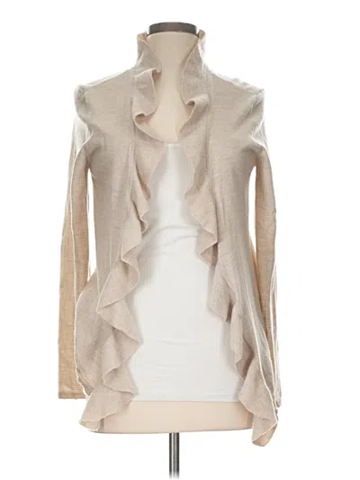 Pre-owned Talbots Cardigan Sweater In Tan