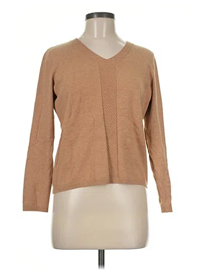 Pre-owned Talbots Cardigan Sweater In Tan