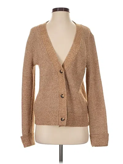 Pre-owned Talbots Cardigan Sweater In Tan