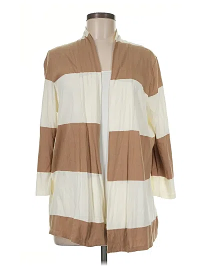 Pre-owned Talbots Cardigan Sweater In Tan