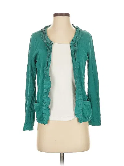 Pre-owned Talbots Cardigan Sweater In Teal