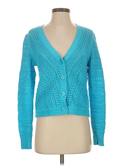 Pre-owned Talbots Cardigan Sweater In Teal