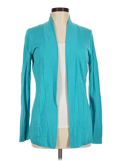 Pre-owned Talbots Cardigan Sweater In Teal
