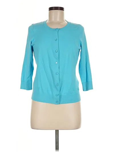 Pre-owned Talbots Cardigan Sweater In Teal