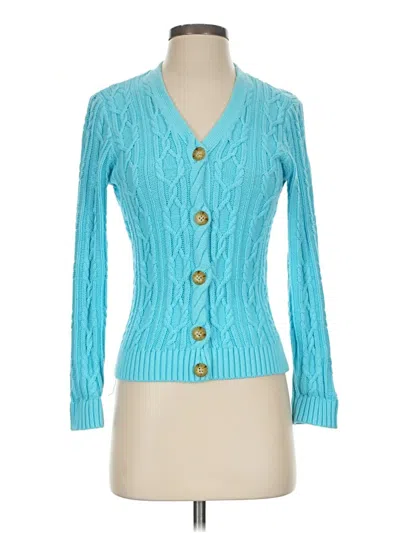 Pre-owned Talbots Cardigan Sweater In Teal