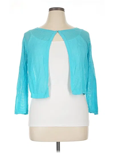 Pre-owned Talbots Cardigan Sweater In Teal