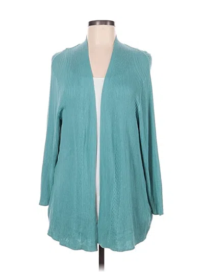 Pre-owned Talbots Cardigan Sweater In Teal