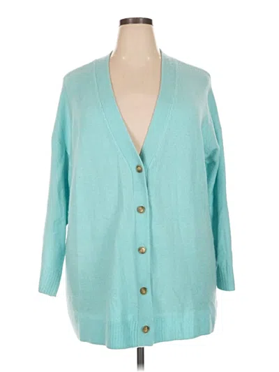 Pre-owned Talbots Cardigan Sweater In Teal