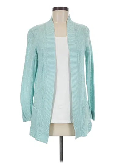Pre-owned Talbots Cardigan Sweater In Teal