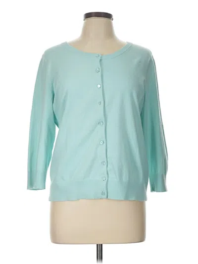 Pre-owned Talbots Cardigan Sweater In Teal
