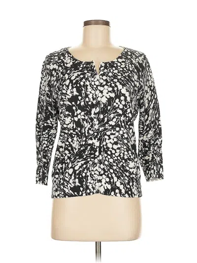 Pre-owned Talbots Cardigan Sweater In White